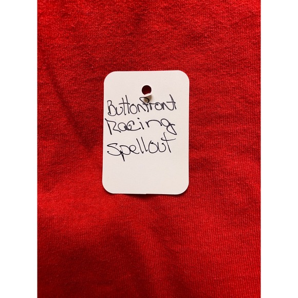 NASCAR Shirt Womens 26/28‎ 4XL Button Front Racing Spell Out Running Hot Red - Picture 11 of 11